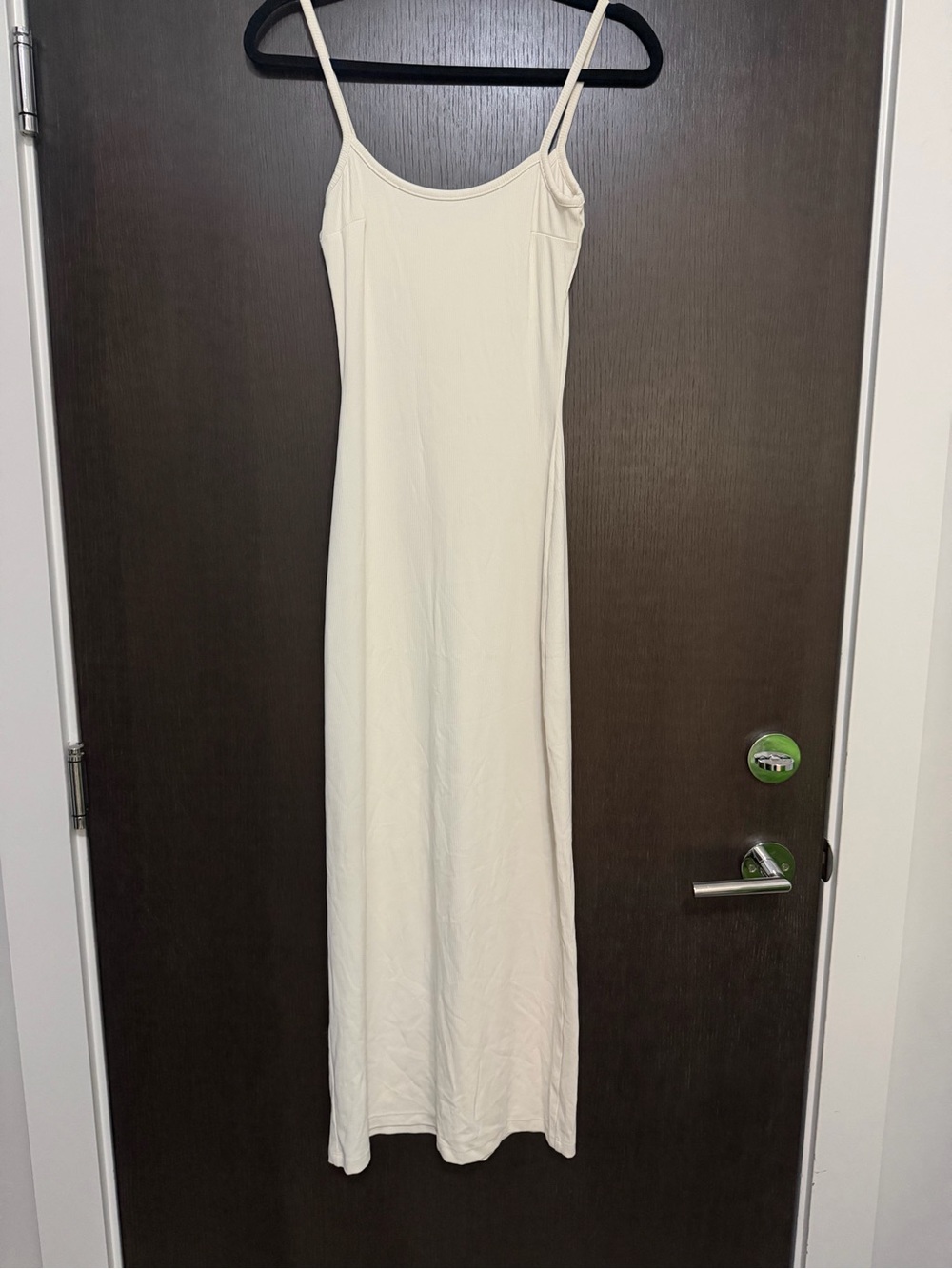Kookai Cream Spaghetti-Strap Maxi Slip Dress